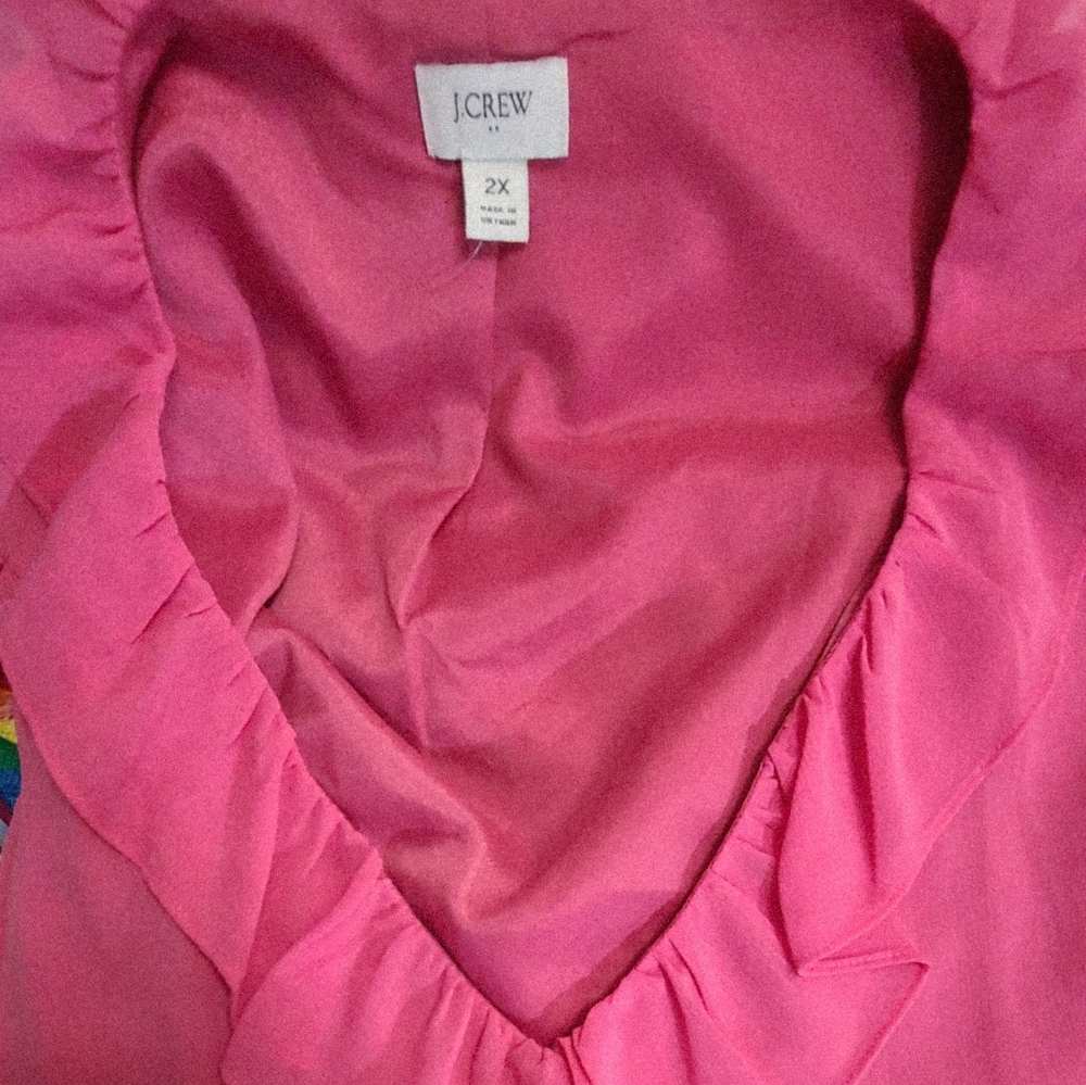 J.Crew Pink Ruffled Women's Top - Picture 5 of 5